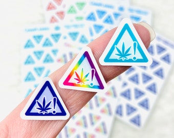 Edibles Warning Stickers Style 4 *Retiring VINYL stickers - final stock* | Marijuana Weed Stickers, Warning Food medibles Labels