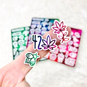 Pegatinas para planificador 420 Spring Mix (vinilo premium) *Diseño retirado - stock final* / pegatina para planificador, pegatina 420 de abril y primavera, regalo 420 para fumetas
