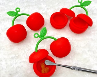 Cute Cherry Stem Silicone Container (10ml capacity) *Retiring Product - final stock* | small container, storage supplies