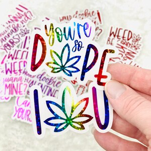 Autocollants transparents Weedy Die Cut pour la Saint-Valentin *Produit retiré du service - stock final* | Tu es tellement drole, je peux être ton valentin, les découpes déjouées
