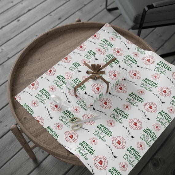 Special Delivery Custom North Pole Wrapping Paper Personalized From Santa  Wrapping Paper Santa Express Mail Gift Wrap Name Wrap Paper 