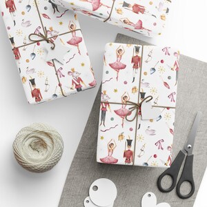 Ballet Nutcracker Christmas Wrapping Paper - Custom Christmas Nutcracker Ballet Wrapping Paper - Holiday Wrapping Paper - Christmas Magic