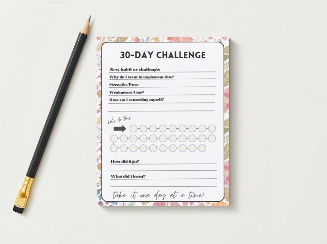 30 Day Habit Tracker Printable Instant Download Daily - Etsy Australia