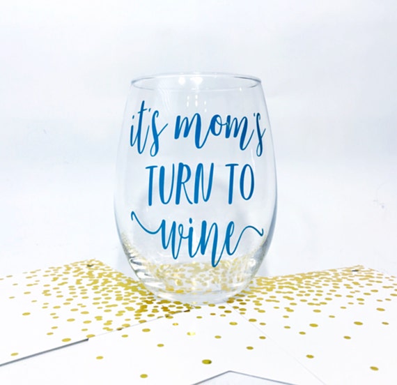 Download mom wine glass new mom gift | Etsy