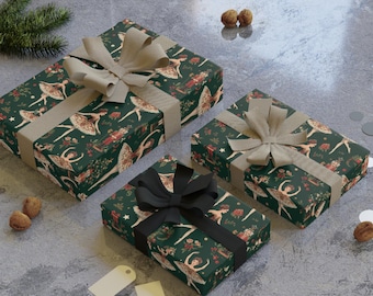 Ballet Wrapping Paper | Nutcracker Gift Wrap | Ballerina Christmas Paper | Dance Recital Holiday Gift Wrap