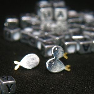 Silver Earrings Cute Fish Swimming Against the Tide Fish Family Eartings Mother and Child Earrings Baby and Mom Fish Earring