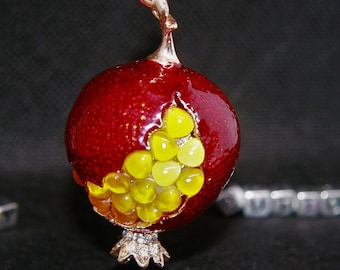 pomegranate necklace statement jewellery