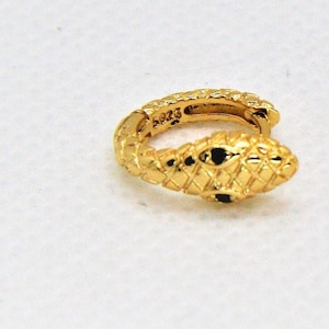Snake Hoop Earrings Gold Snake Earrings unisex Jewelry Serpent Hoops Gift for Her