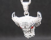 Hip Hop Bull Head Iced Out Steer Ox Cow Longhorn