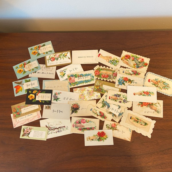 Antique LOT of 33 Calling Cards