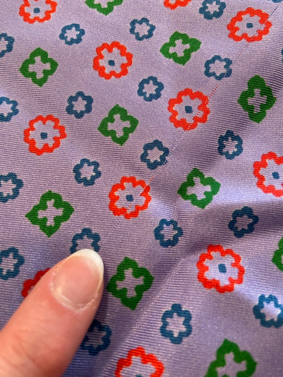 Vintage Vera Neumann Violet & Green Tiny Flowers … - image 6