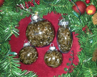 Set of 80s Cassette Christmas Tree Ornaments *Three Styles* Upcycle 80's Tape Ribbon I Love The 1980s Green Environmental Decor Decoration