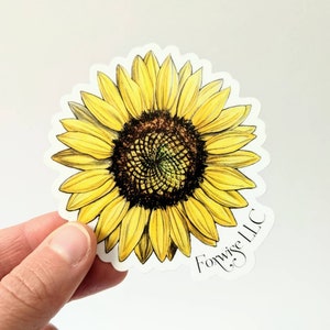 Sunflower Sticker | 3&quot; Vinyl Sticker | Print of Original Art