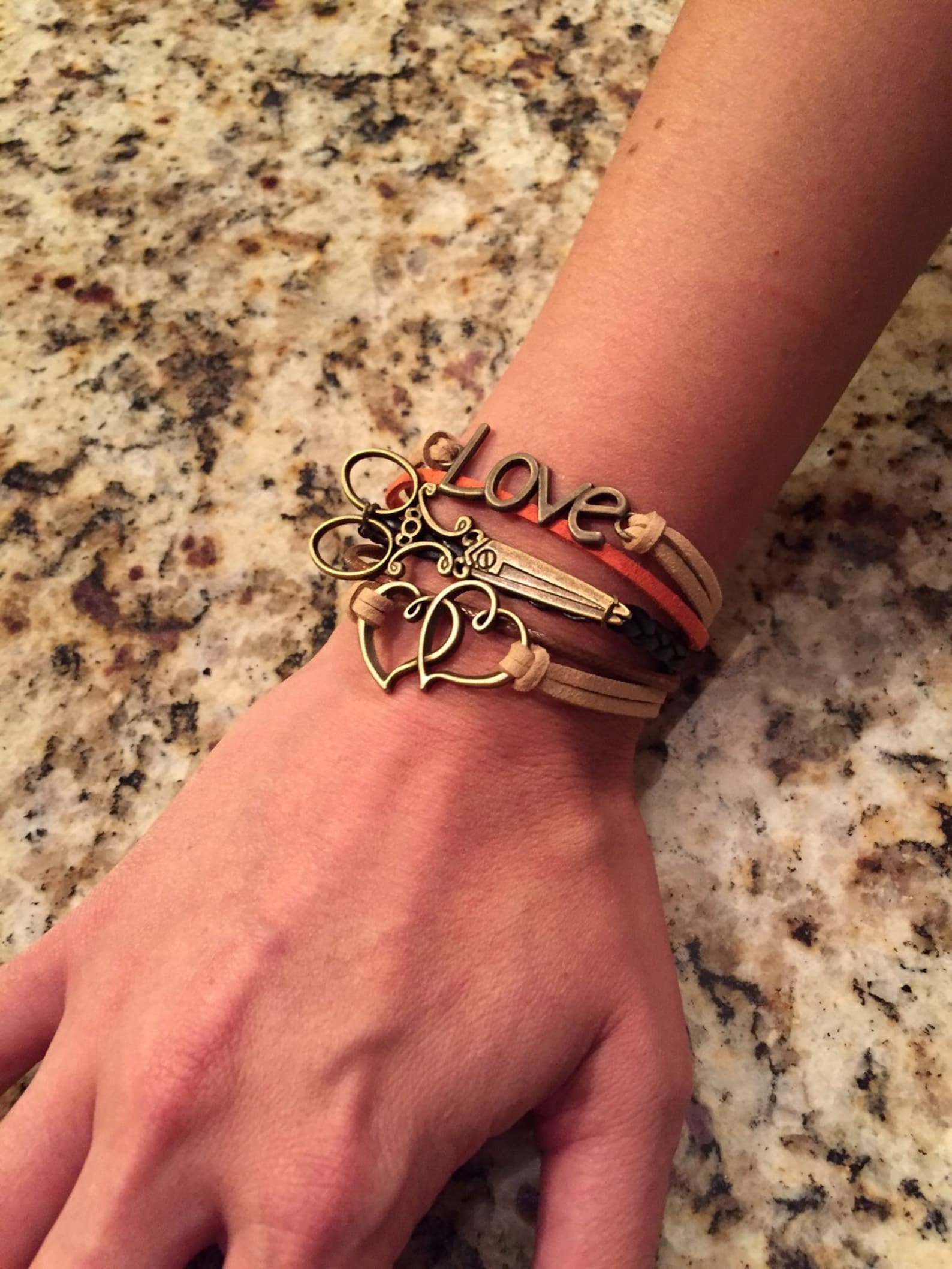 Leather Scissor Bracelet With Antique Bronze Metal Scissor Etsy