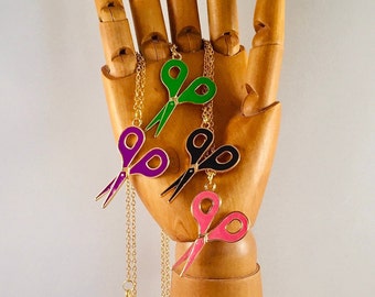 Free ship! Scissor necklace- fun colors!