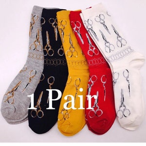 Stylish scissor socks- Red pairs remaining