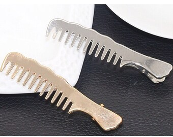 Comb hair clip- comes in silver and gold plating