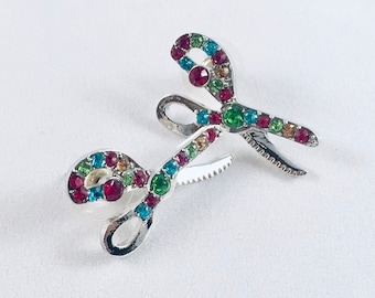 Scissor earrings, jewels, post style