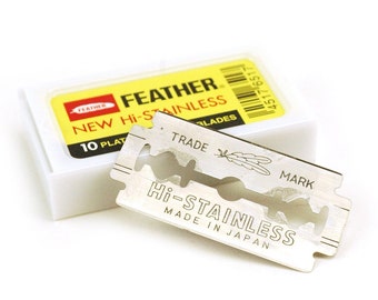 Sale! Feather 10 pack double sided razor blades