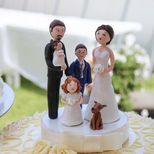 Cake topper con famiglia