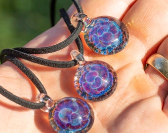 Glass Jewelry Heady Glass Pendant Everyday Pendant Blown Glass Pendant Geometric Necklace Pendant