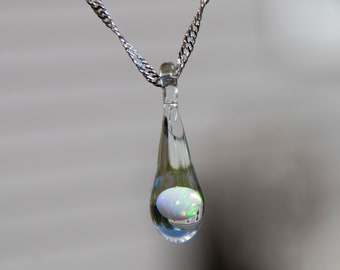 Glass Jewelry Heady Glass Pendant Everyday Pendant Blown Glass Pendant Geometric Necklace Pendant