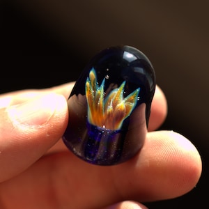 Glass Blown Space Paperweight - Hand Blown Glass Art - Galaxy Glass Paperweight - Universe Gifts - Christmas Gifts Space Theme