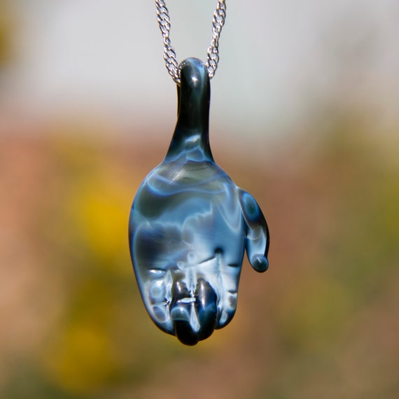 Glass Jewelry Heady Glass Pendant Everyday Pendant Blown Glass Pendant Geometric Necklace Pendant