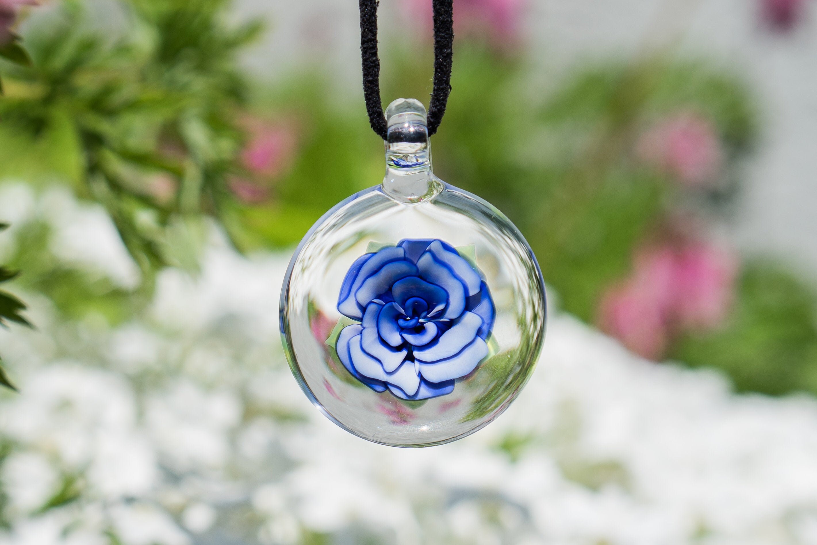 Blown Glass Pendant Necklace for Women for Men Blown Glass Etsy