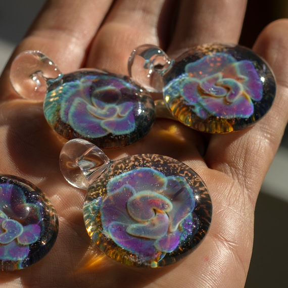 Mermaid Tear Glass Pendant Necklace - Luke Adams Glass Blowing Studio