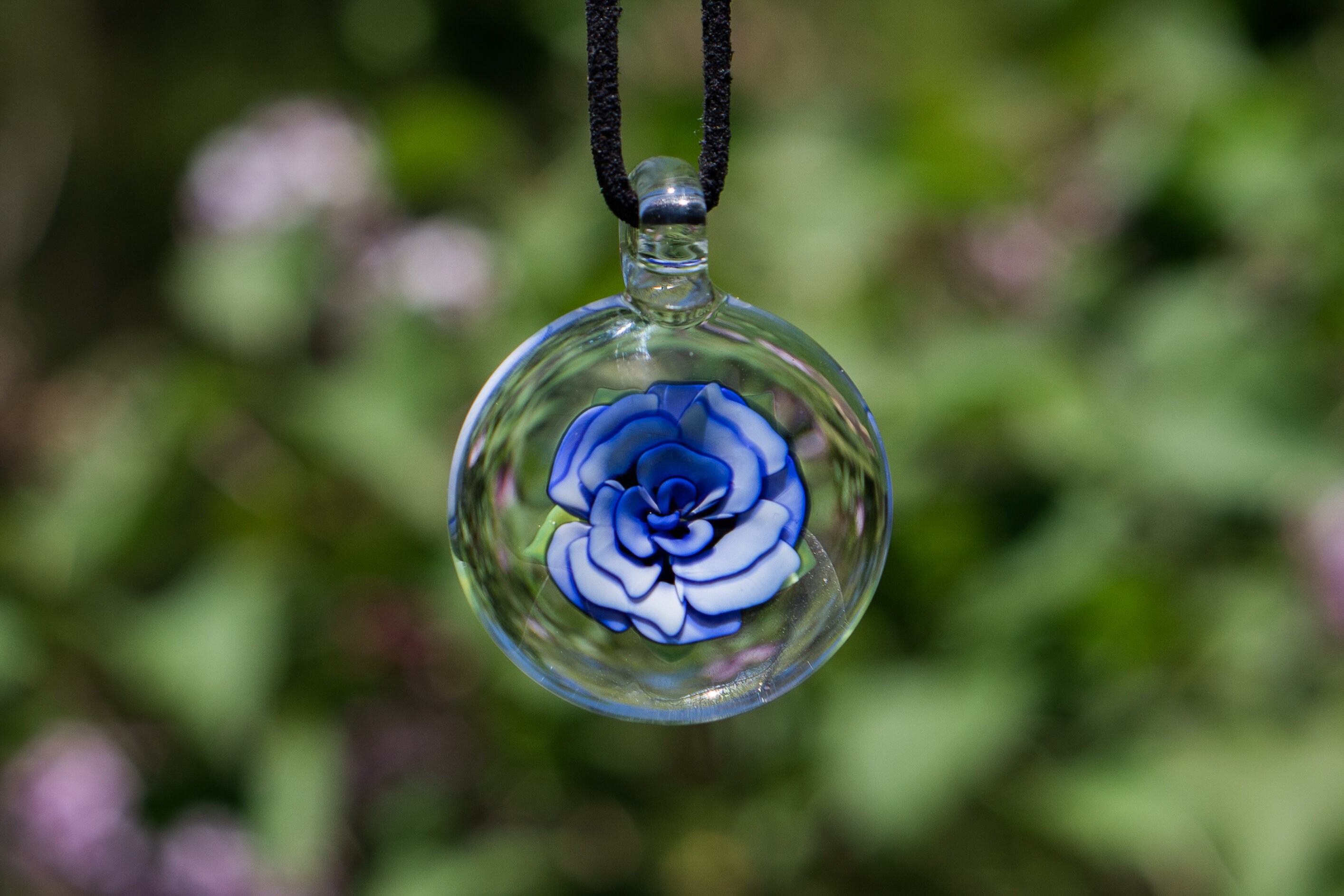 Blown Glass Pendant Necklace for Women for Men Blown Glass Etsy