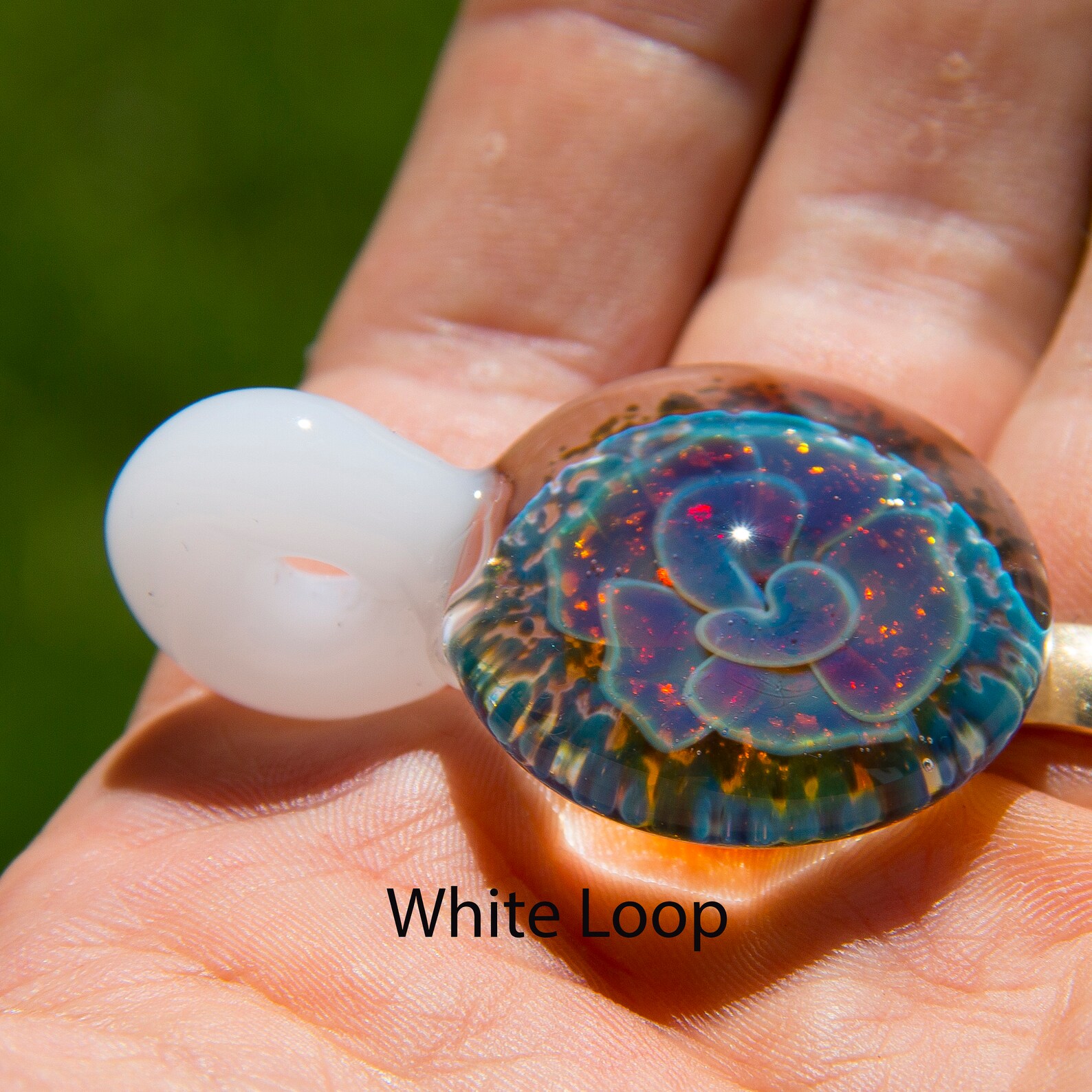 Blown Glass Pendant Necklace for Women Men Blown Glass Etsy