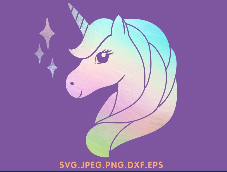 Unicorn Head Svg Unicorn Horn Svg Unicorn Svg Unicorn Etsy