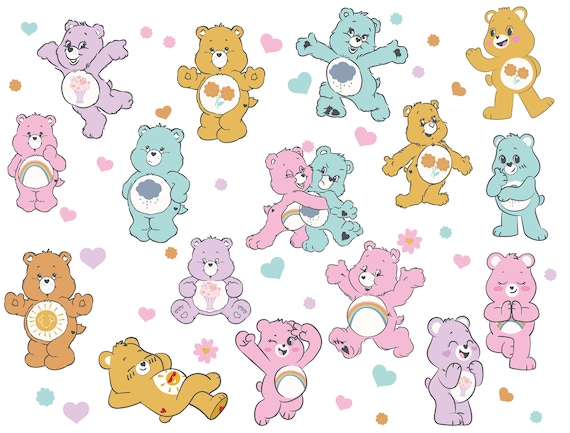 Care Bears SVG PNG, Colorful Bears Bundle - Instant Download