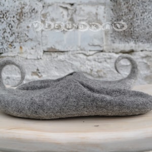 Wool felted slippers Natural Wool , Handmade ECO eco-friendly soles natural latex