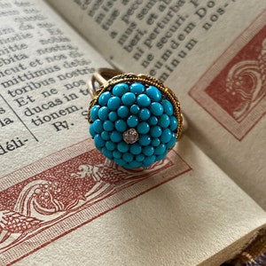 Antique Turquoise Pave Leaf Charm