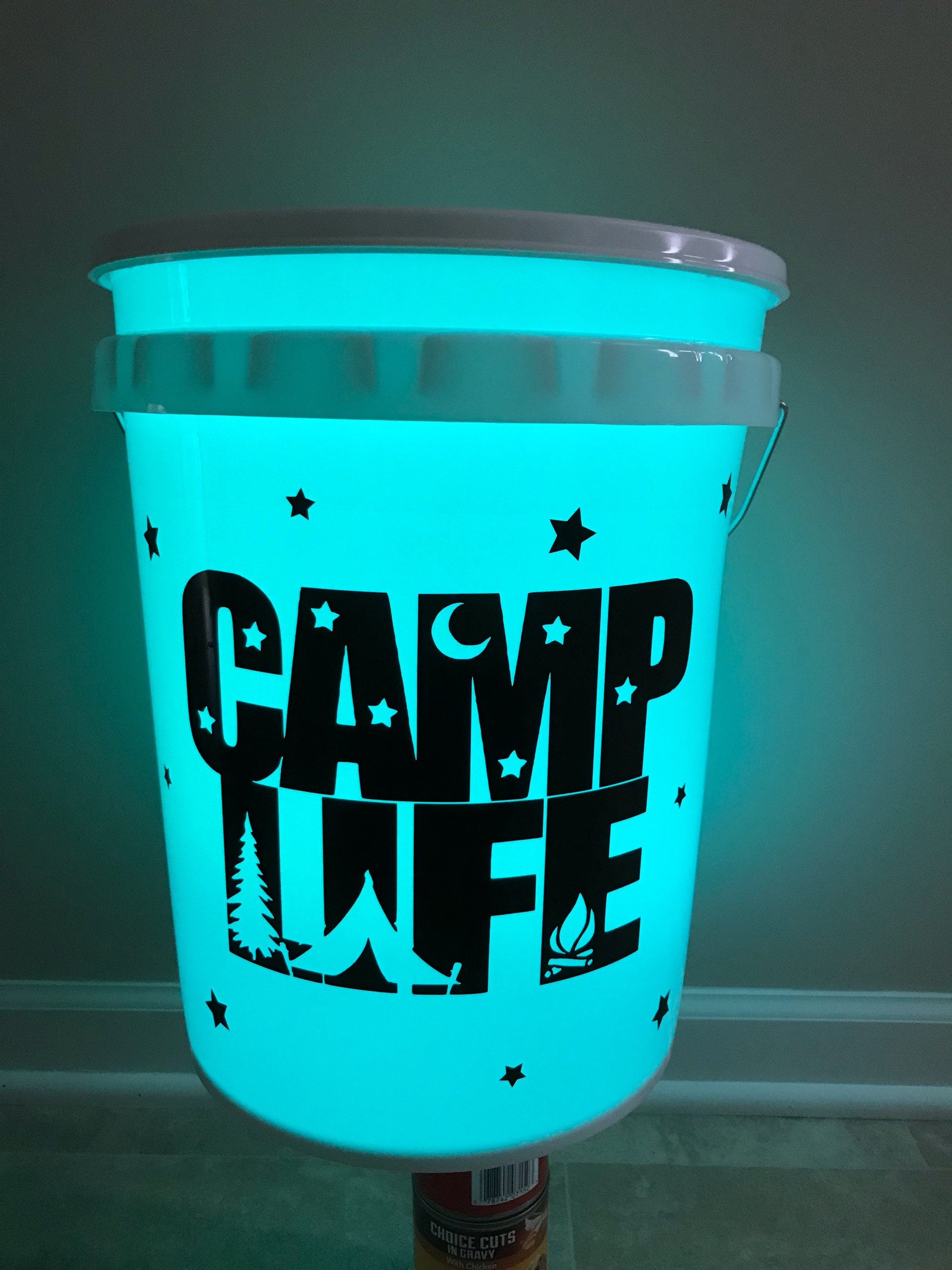 LED Outdoor Personalized Bucket Camping Light Bucket Etsy
