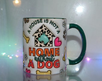 Lena ceramic mug with optical 3D motif
