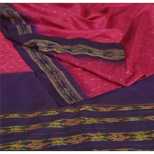 KK Vintage Green Saree 100/% Pure Silk Woven Patola Ikat Sari Craft Fabric 5 Yard