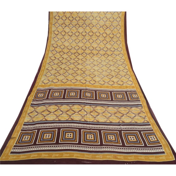 Vintage rare tissus sari Wilcox Heritage tissu en forme de cochon thé
