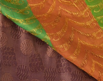 Tissu Ancien (sari) En Soie Pure 100% - Couleur Rouge Bordeaux - 3.7m X 1.1m - Pour Artisanat