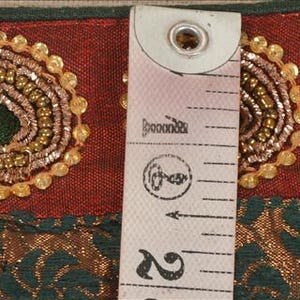 Vintage Saree Border 1 Yd 2.5"W Maroon Art Silk Hand Embroidered Dabka Woven Indian Sari Trim Sewing Maroon Saree Decor Lace KreatvKraft image 4