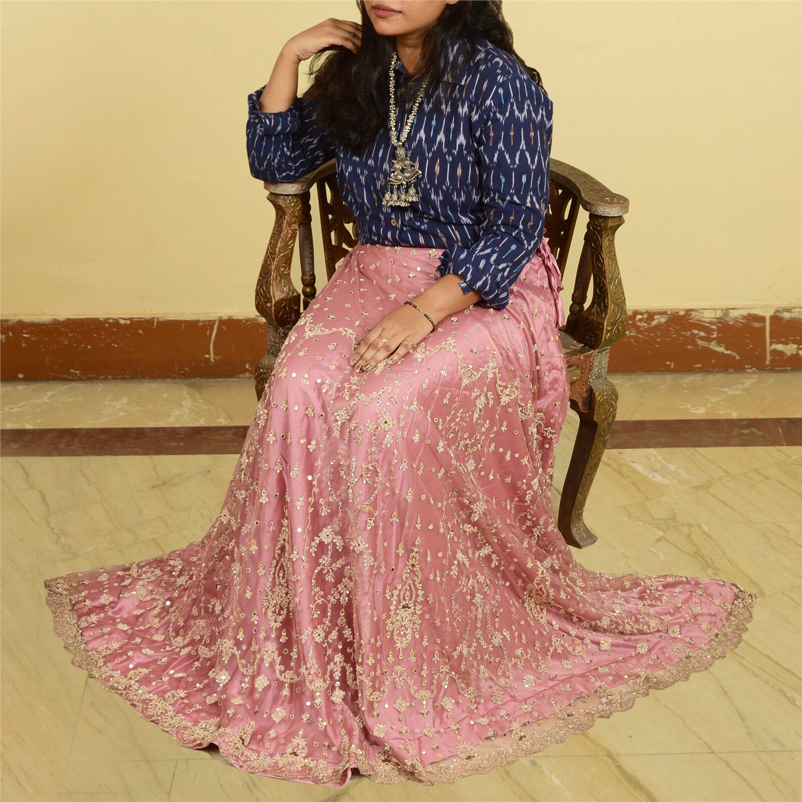 Buy Net Long Skirt Online In India Etsy India