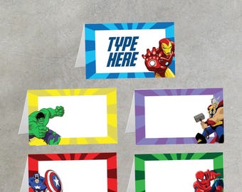 Tenda Alimentare AVENGERS MODIFICABILE - download immediato