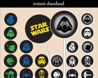 Star Wars Cupcake Topper - instant download