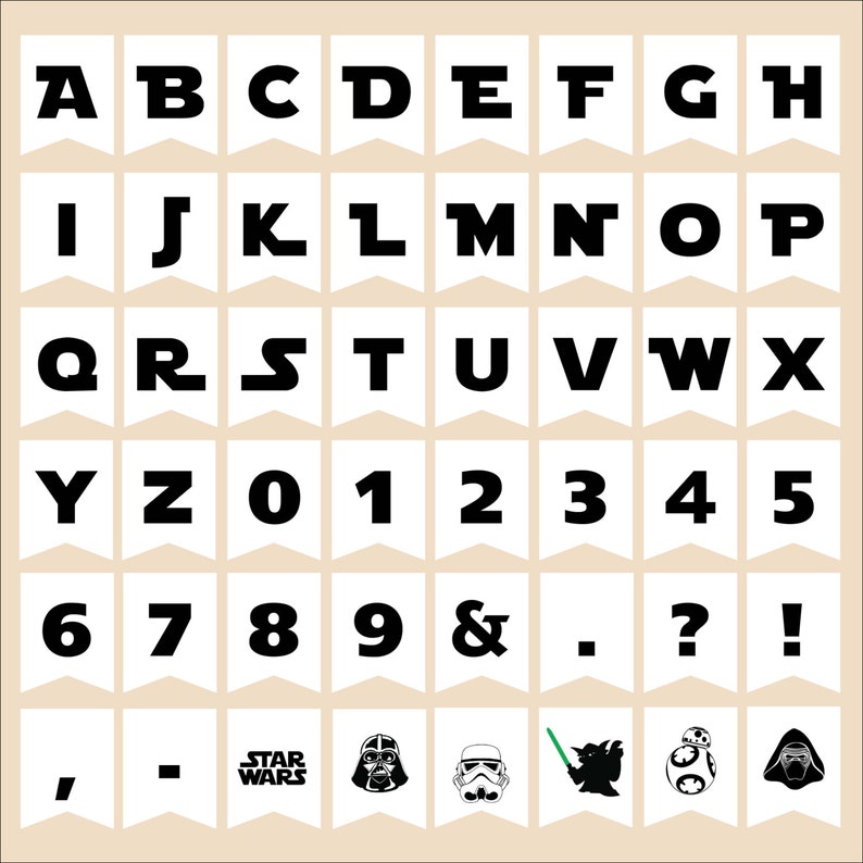 Free Printable Star Wars Alphabet