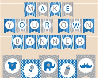 baby shower new baby banner all letters instant download etsy