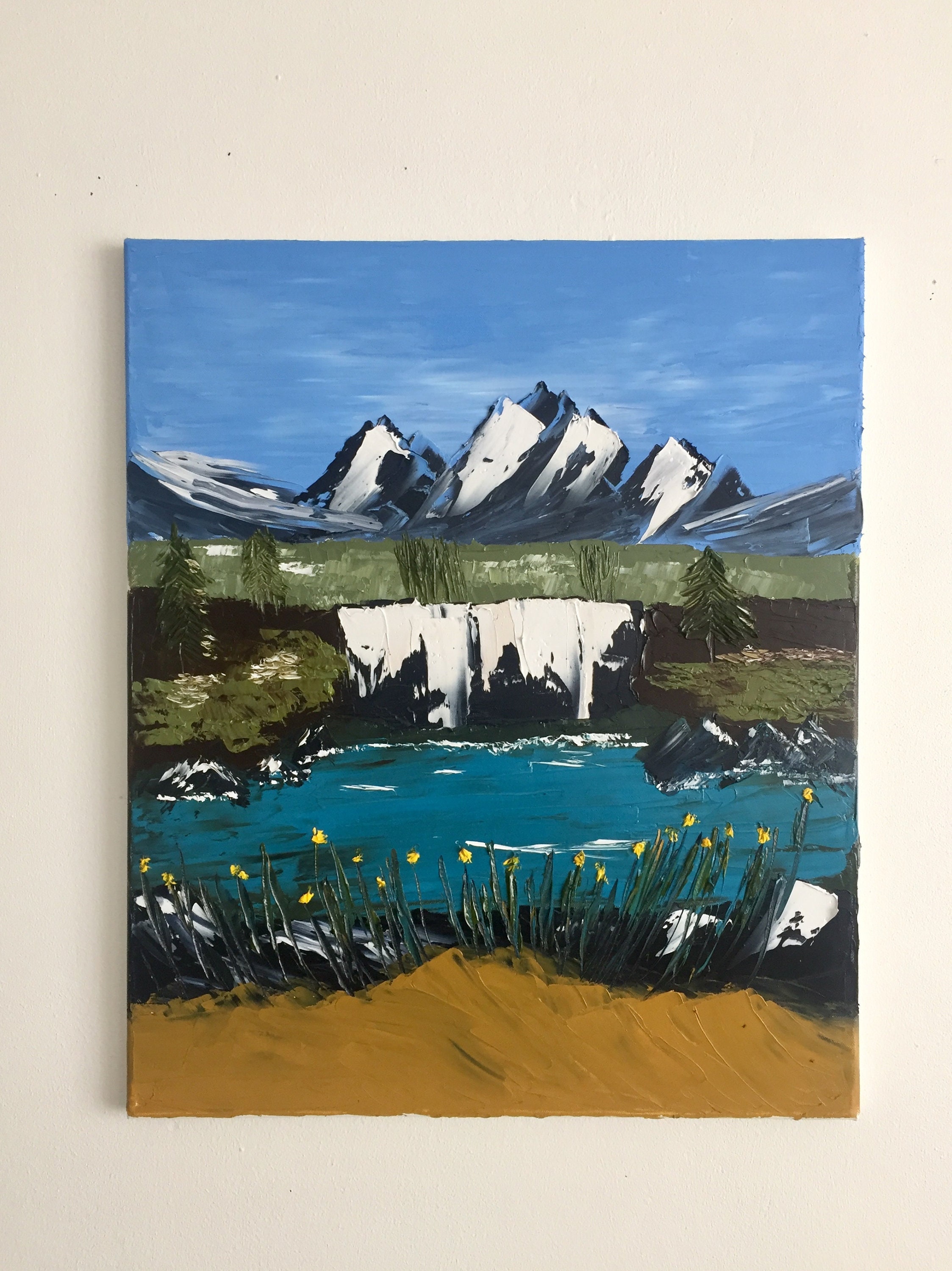 Décoration Murale Weekend à La Montagne - 2022/Peinture L'huile et Au Couteau