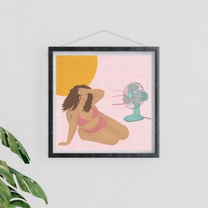 Hot Girl Art Print, Body Positive Art, Feminist Art, Plus Size Art, Fat and Fabulous, Hot Girl Summer image 4