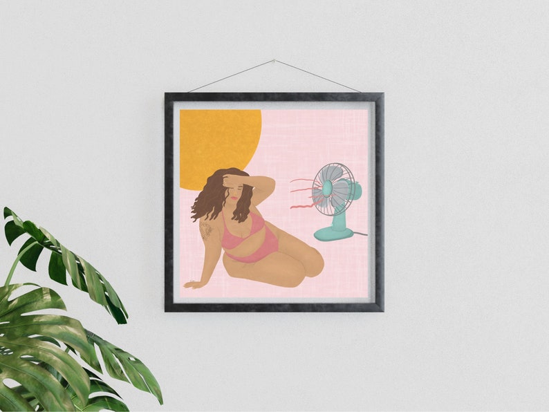 Hot Girl Art Print, Body Positive Art, Feminist Art, Plus Size Art, Fat and Fabulous, Hot Girl Summer image 4